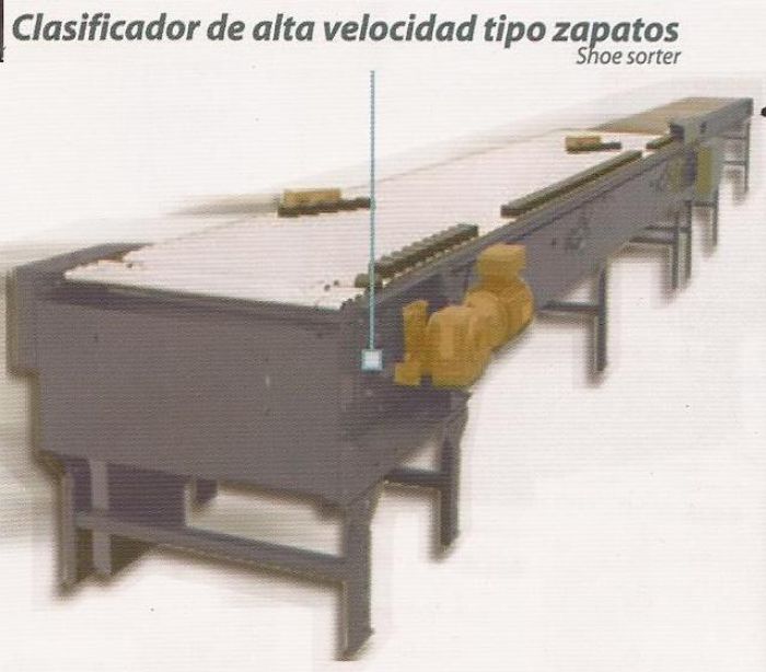 Clasificador de alta velocidad tipo zapatos.